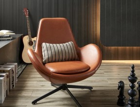 Дизайнерское кожаное кресло H-5241